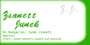 zsanett junek business card